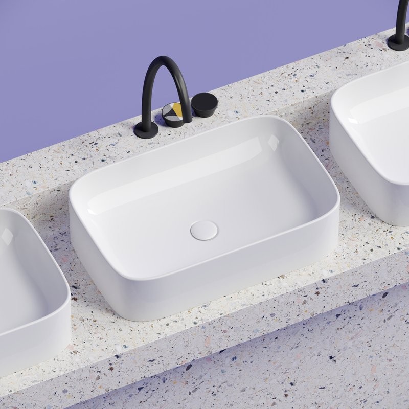 Накладная раковина Ceramicanova Element CN6053 белая глянцевая