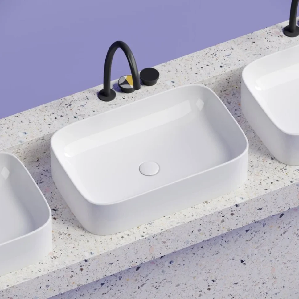 Накладная раковина Ceramicanova Element CN6053 белая глянцевая