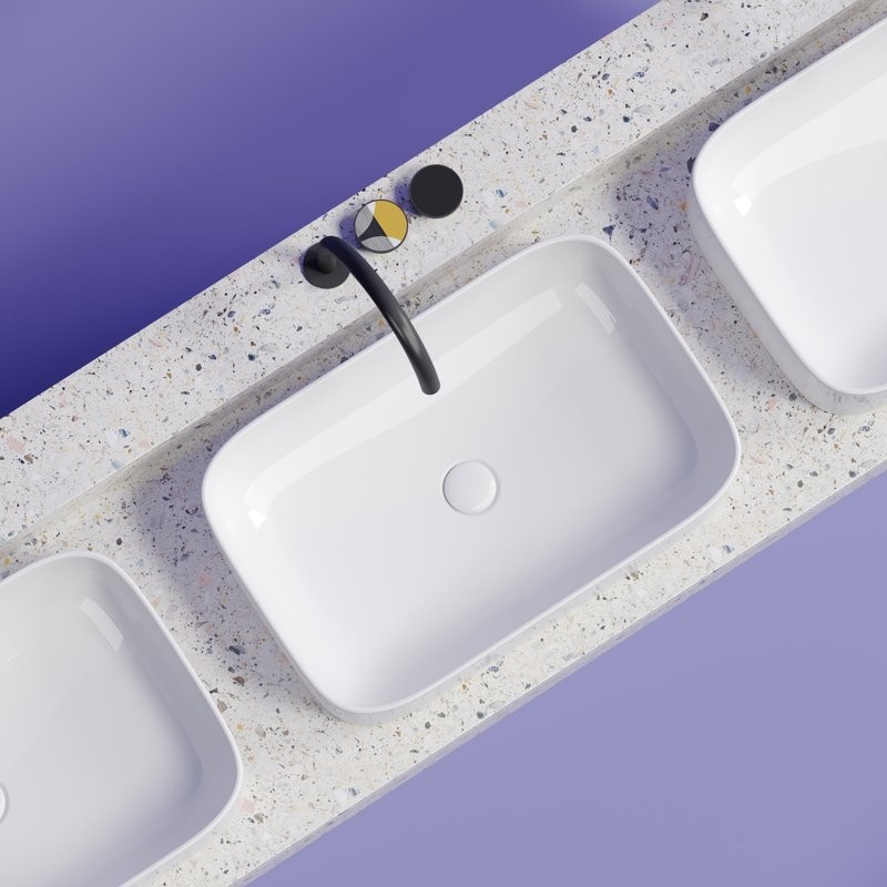 Накладная раковина Ceramicanova Element CN6053 белая глянцевая