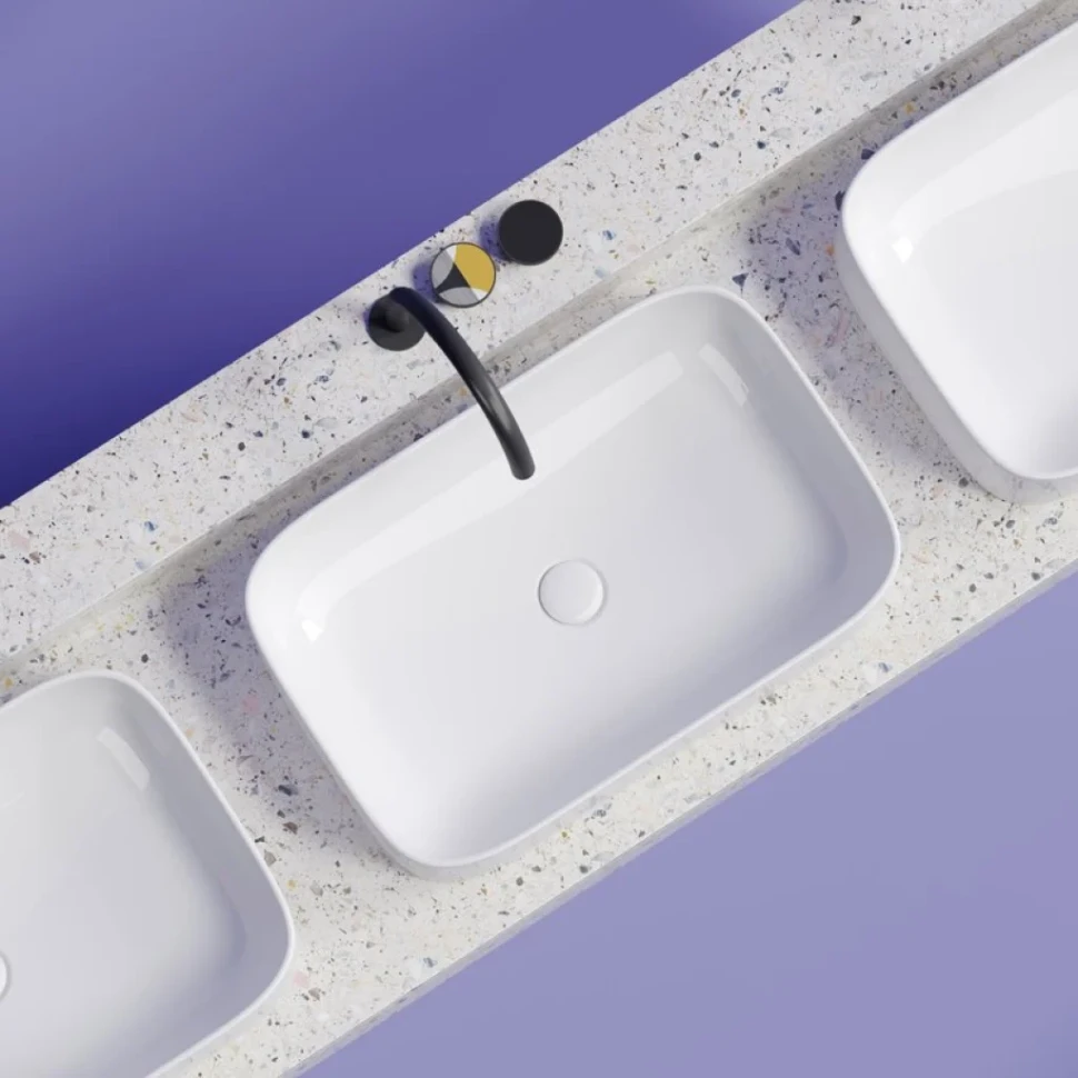Накладная раковина Ceramicanova Element CN6053 белая глянцевая