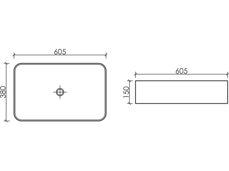 Накладная раковина Ceramicanova Element CN6053 белая глянцевая