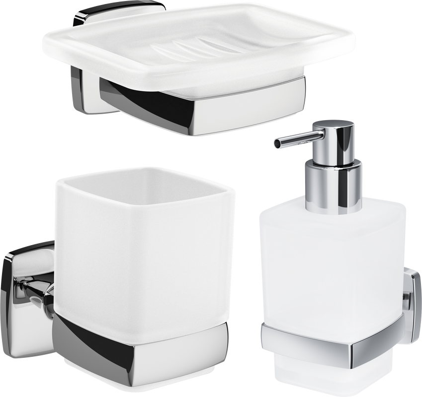 Набор Мыльница AM.PM Gem A9034200 + Дозатор A9036900 + Стакан A9034300