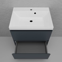 Тумба подвесная "Манхэттен 60" ЭМАЛЬ, под раковину ASTI, 2 ящика, PLUS, графит Тумба подвесная "Манхэттен 60" ЭМАЛЬ, под раковину ASTI, 2 ящика, PLUS, графит