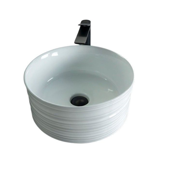 Накладная раковина GID Esfera W969 41 глянцевая белая, круглая, фаянс