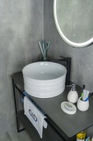 Накладная раковина GID Esfera W969 41 глянцевая белая, круглая, фаянс