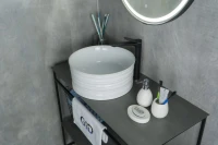 Накладная раковина GID Esfera W969 41 глянцевая белая, круглая, фаянс