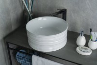 Накладная раковина GID Esfera W969 41 глянцевая белая, круглая, фаянс