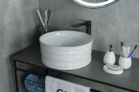 Накладная раковина GID Esfera W969 41 глянцевая белая, круглая, фаянс
