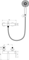Смеситель для ванны с душем Wonzon & Woghand WW-88639017-MB матовый черный