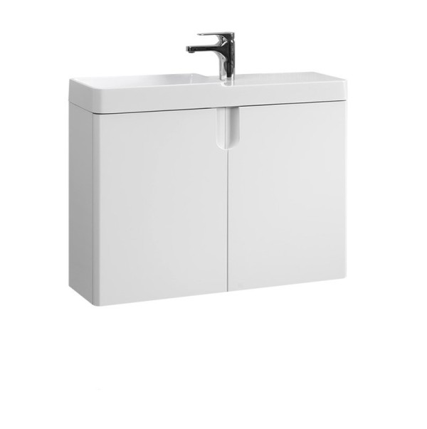 Тумба под раковину без столешницы Belux Даллас 80 подвесная, белая глянцевая