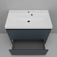 Тумба с раковиной Style Line Манхэттен 80 напольная, графит, раковина Andrea Classic 80