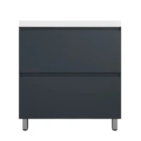 Тумба с раковиной Style Line Манхэттен 80 напольная, графит, раковина Andrea Classic 80