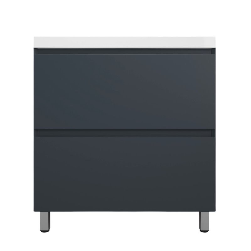 Тумба с раковиной Style Line Манхэттен 80 напольная, графит, раковина Andrea Classic 80