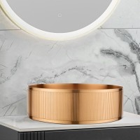 Накладная раковина AltroBagno Costoso 001007 RaSp 40 матовая медь, круглая, нержавеющая сталь