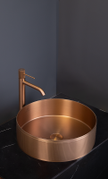 Накладная раковина AltroBagno Costoso 001007 RaSp 40 матовая медь, круглая, нержавеющая сталь
