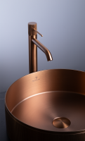 Накладная раковина AltroBagno Costoso 001007 RaSp 40 матовая медь, круглая, нержавеющая сталь