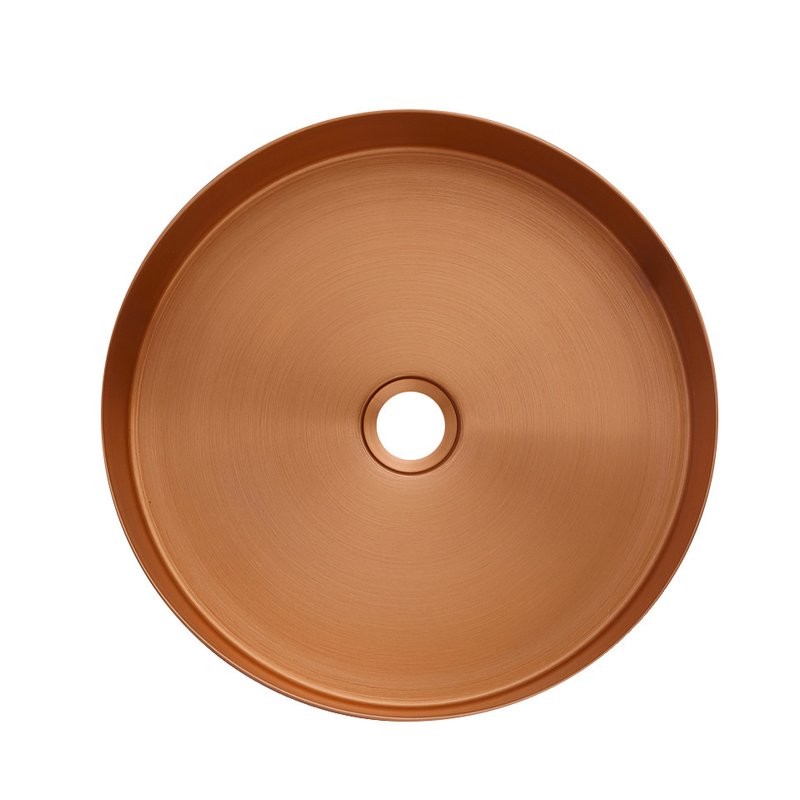 Накладная раковина AltroBagno Costoso 001007 RaSp 40 матовая медь, круглая, нержавеющая сталь