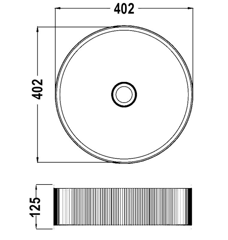 Накладная раковина AltroBagno Costoso 001007 RaSp 40 матовая медь, круглая, нержавеющая сталь