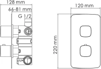 Душевой комплект Термостат Wasserkraft Naab 8644 Thermo + Гарнитур Hansgrohe Croma 26592400 + Подключение Allen Brau Infinity 5.21A17-00 + Душ A069 + Кронштейн A090 + Излив A091