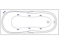 Акриловая ванна Excellent Sekwana WAEX.SEK17.SOFT 170x75 см, левая, встраиваемая, с гидромассажем, белая, с каркасом, со сливом-переливом