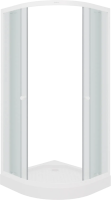 Душевой уголок Parly ZF81 80x80, с поддоном, профиль белый, стекло матовое