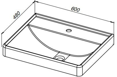 Тумба с раковиной Aquanet Sofa 60 подвесная