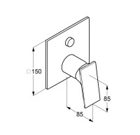 Встраиваемый смеситель для душа и ванны Kludi Decus 54759N075 брашированное золото Встраиваемый смеситель для душа и ванны Kludi Decus 54759N075 брашированное золото