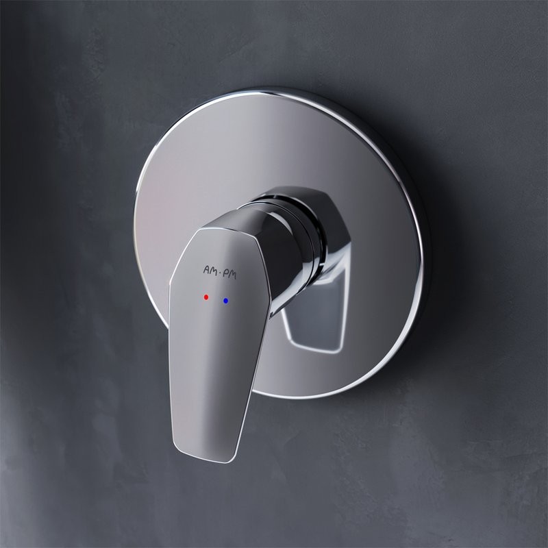 Встраиваемый смеситель для душа и ванны AM.PM Gem F9075000 С ВНУТРЕННЕЙ ЧАСТЬЮ, хром