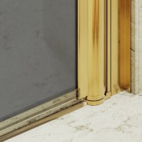 Душевая дверь в нишу Maybahglass MGD-801-3 60 см, профиль золото, стекло графит матовое