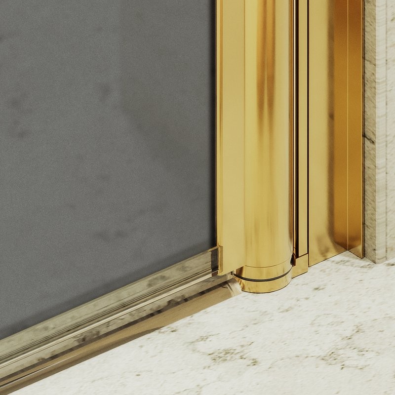 Душевая дверь в нишу Maybahglass MGD-801-3 60 см, профиль золото, стекло графит матовое