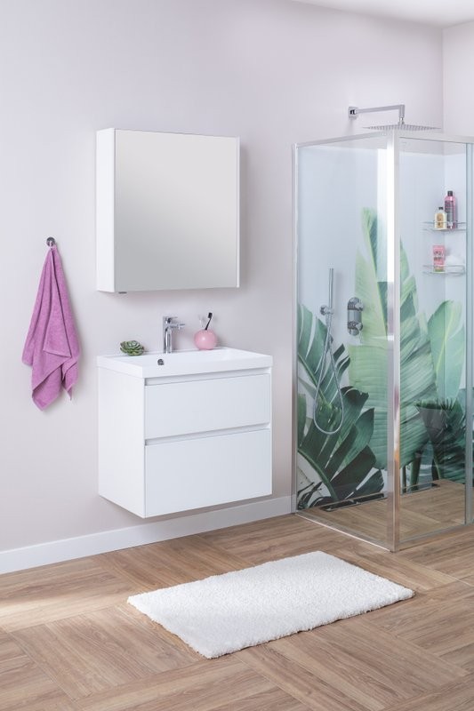 Тумба с раковиной Aquanet Гласс 60