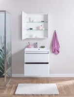 Тумба с раковиной Aquanet Гласс 60