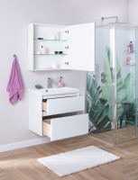 Тумба с раковиной Aquanet Гласс 60
