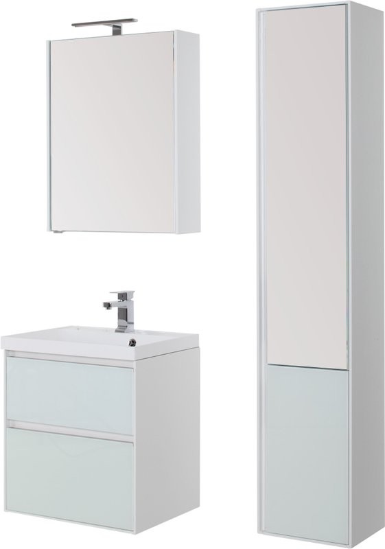 Тумба с раковиной Aquanet Гласс 60