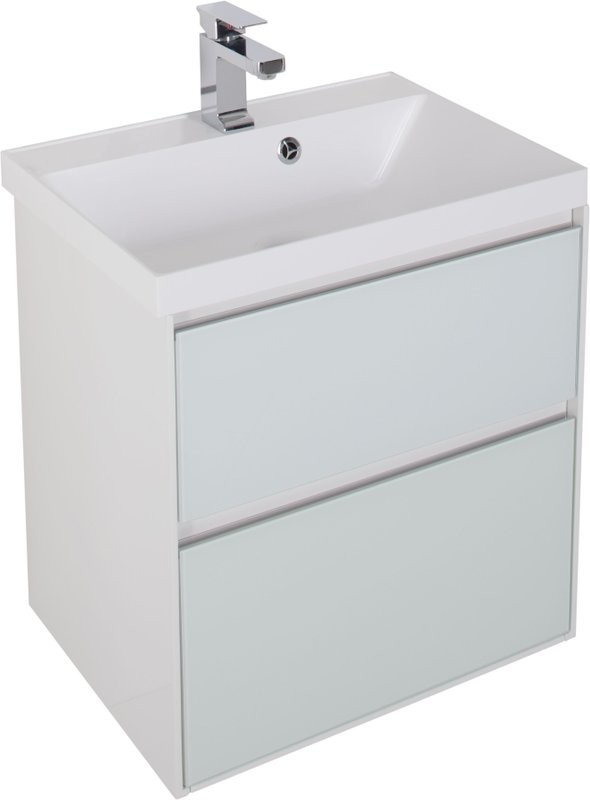 Тумба с раковиной Aquanet Гласс 60