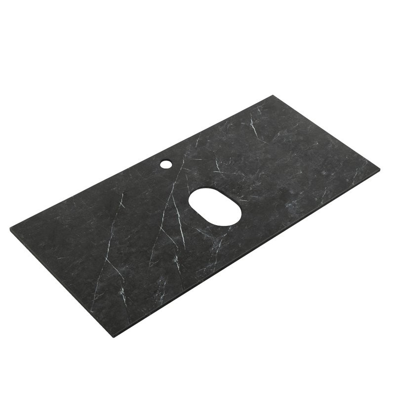 Тумба с раковиной Cezares Slider 100 подвесная, 2 ящика, со столешницей marmo nero opaco