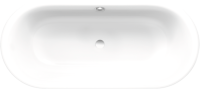 Стальная ванна Bette Lux Oval 180x80 см, встраиваемая, белая, овальная, на ножках, с шумоизоляцией