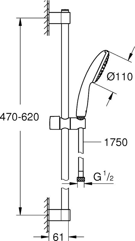 Душевой гарнитур Grohe Tempesta 27924003 хром