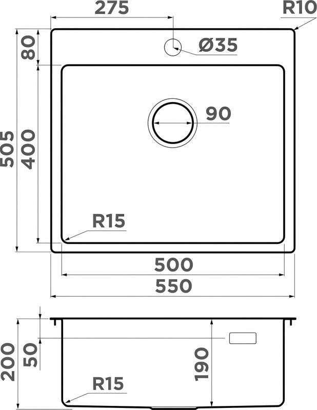 Комплект Мойка Omoikiri Amadare 55-IN + Смеситель Grohe Minta 32321002