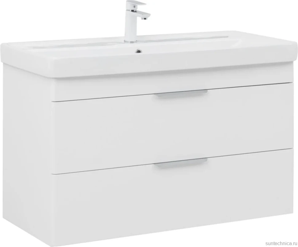 Мебель для ванной комнаты Aquanet Ирис new 100 подвесная, 2 ящика
