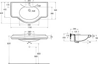 Мебельная раковина Azzurra Jubilaeum 110 накладная, белая, полукруглая, фаянс