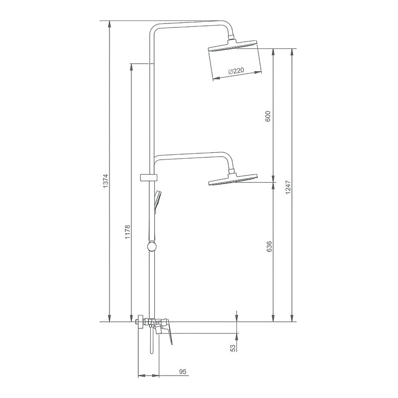 Душевая стойка Splenka S53 S53.24.06 черный