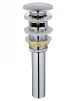 Донный клапан для раковины Wonzon & Woghand WW-88SS03-CR с переливом, хром