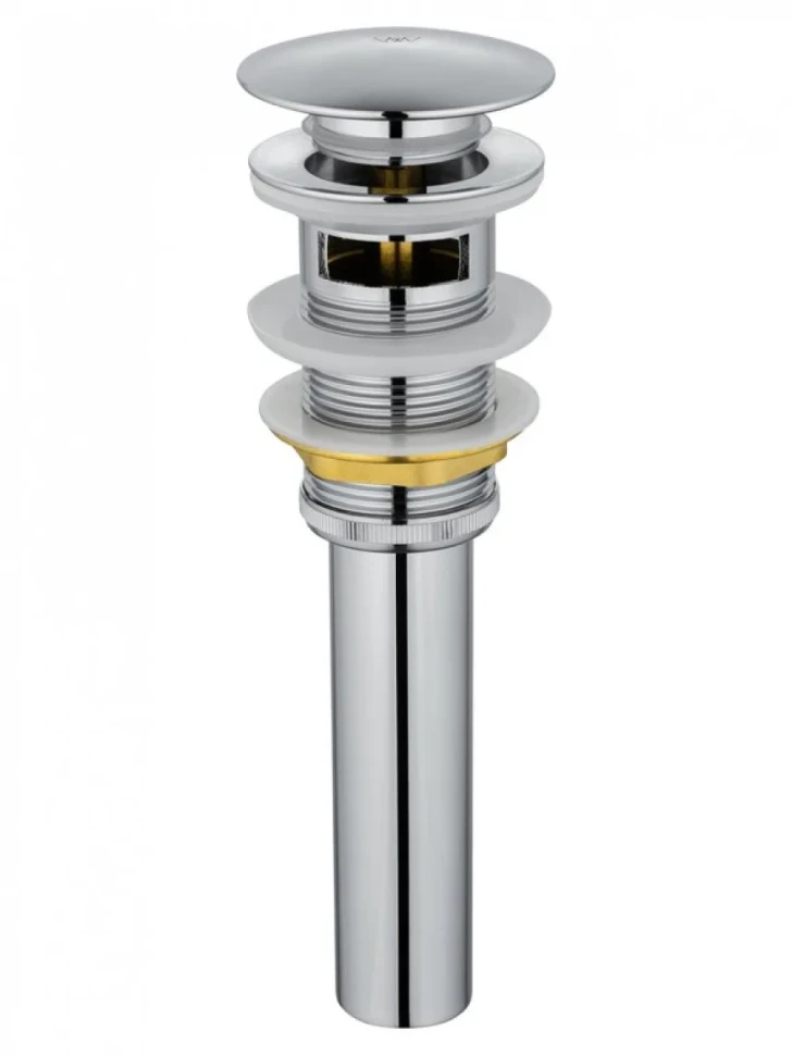 Донный клапан для раковины Wonzon & Woghand WW-88SS03-CR с переливом, хром