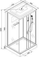 Душевая кабина DTO D 119 без крыши Душевая кабина DTO D 119 без крыши