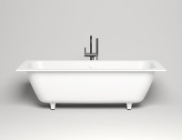 Ванна из искусственного камня Salini Orlanda Axis S-Sense 180x80 см, встраиваемая, белая, на ножках