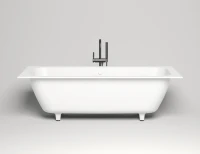 Ванна из искусственного камня Salini Orlanda Axis S-Sense 180x80 см, встраиваемая, белая, на ножках
