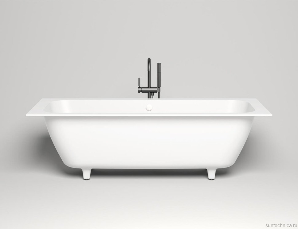 Ванна из искусственного камня Salini Orlanda Axis S-Sense 180x80 см, встраиваемая, белая, на ножках