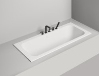 Ванна из искусственного камня Salini Orlanda Axis S-Sense 180x80 см, встраиваемая, белая, на ножках