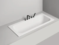 Ванна из искусственного камня Salini Orlanda Axis S-Sense 180x80 см, встраиваемая, белая, на ножках